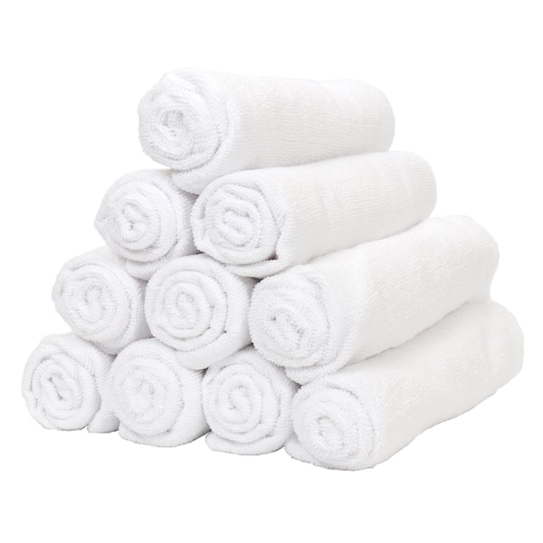 Monarch Brands Microfiber Hand Towels - 16in x 27in, White, 180PK M915105W-CS - main